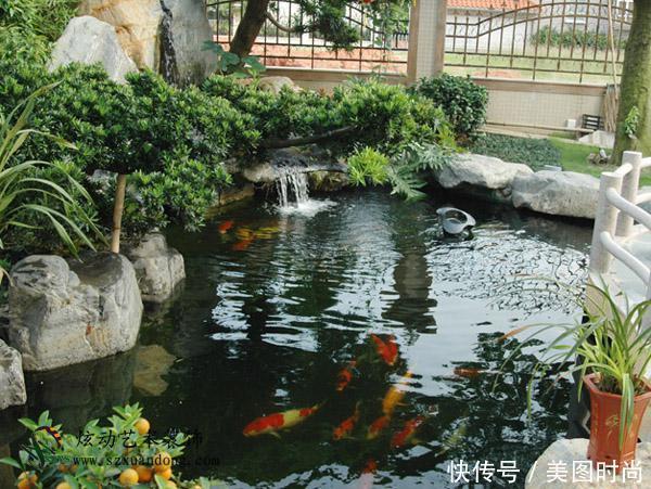 13个庭院鱼池设计,在院里建造一个假山鱼池,赏花观鱼太美了
