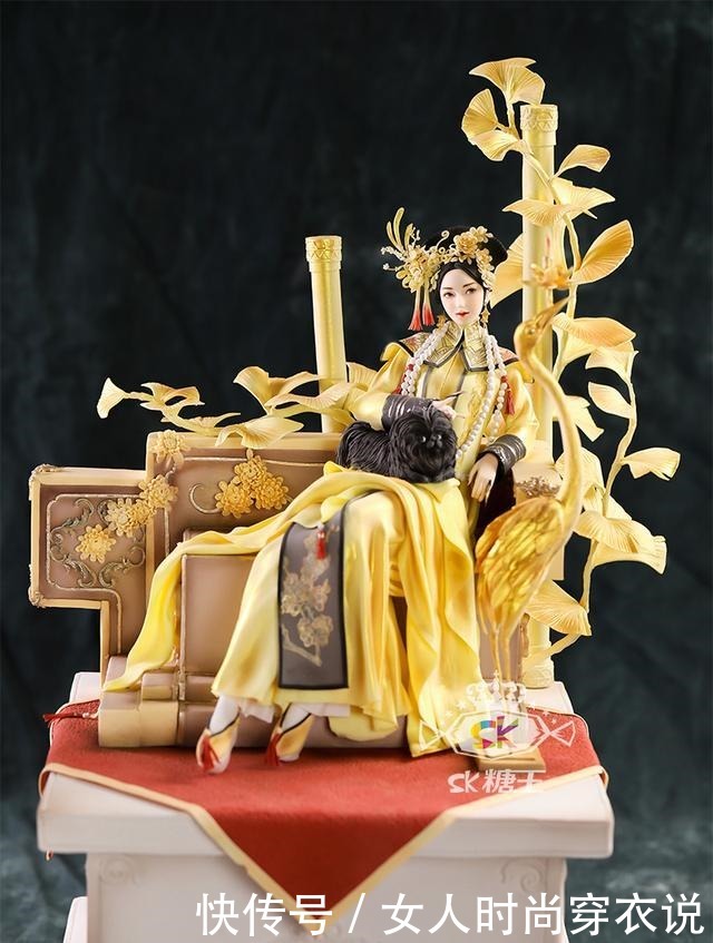 翻糖|“糖王”用翻糖蛋糕带你梦回古代,新作“琴鹤清风”,飘逸绝尘!