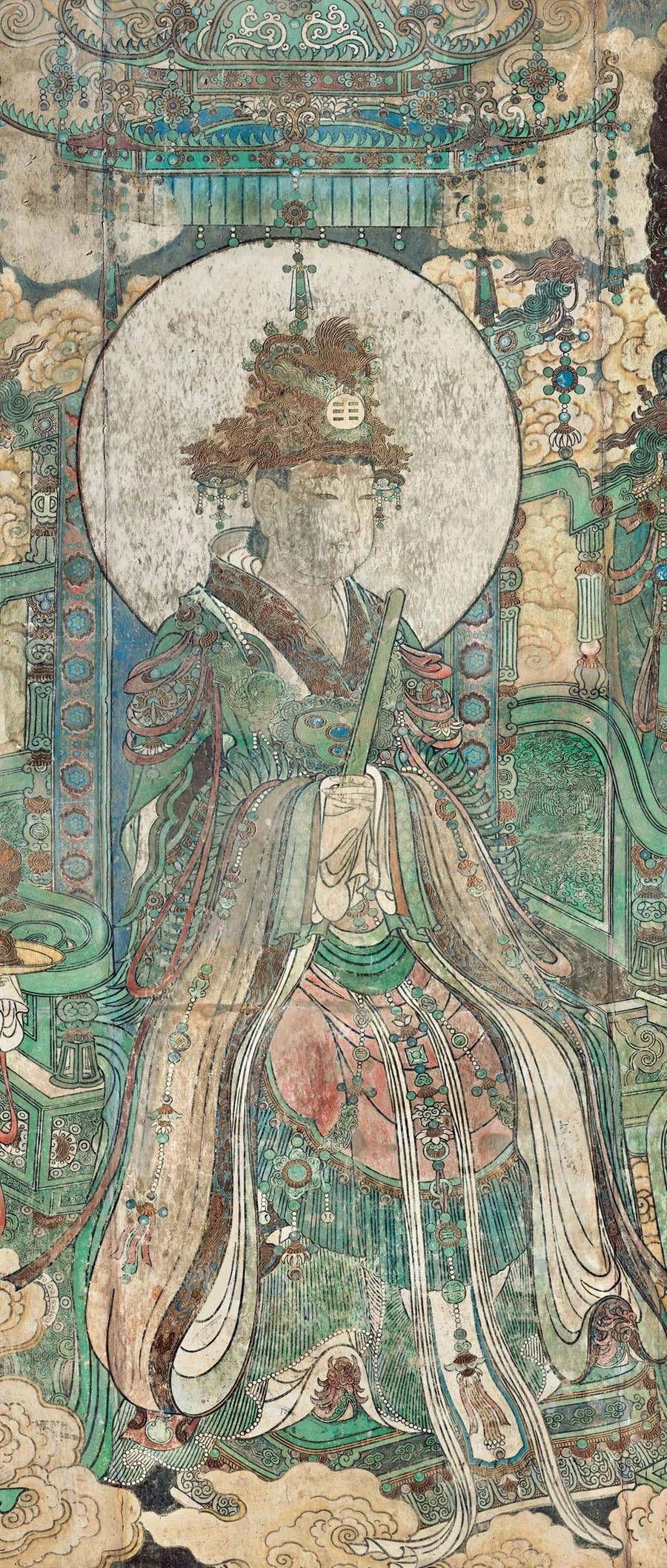 元始天尊#鉴赏|永乐宫壁画里的色彩美学