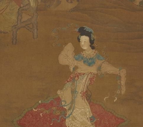  距今千年的古画，画中仕女如天仙下凡，感觉像传说中的神仙一样