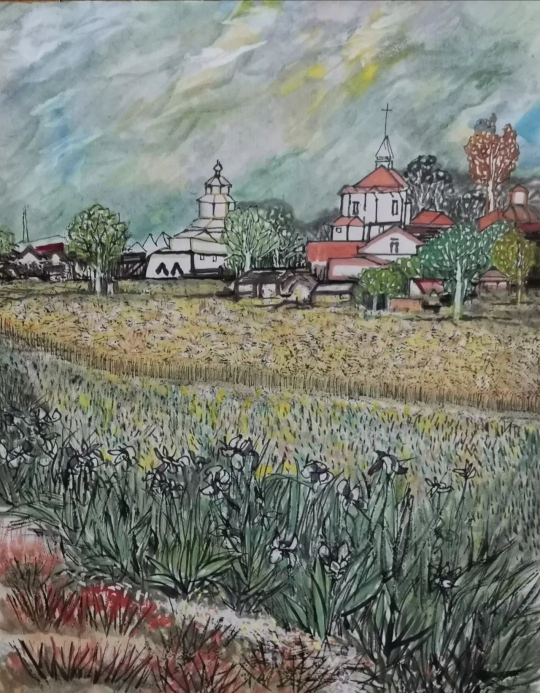 杨大眼造像@中西结合笔传情·锐意创新始通神——张山绘画人物山水艺术新貌