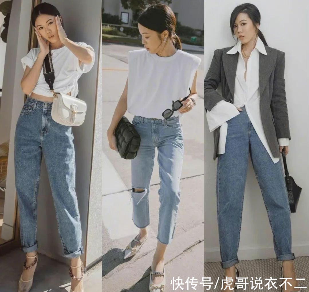 金色|蓝色牛仔裤穿对了有多好看?看潮人搭配就知道,轻松当个时髦精