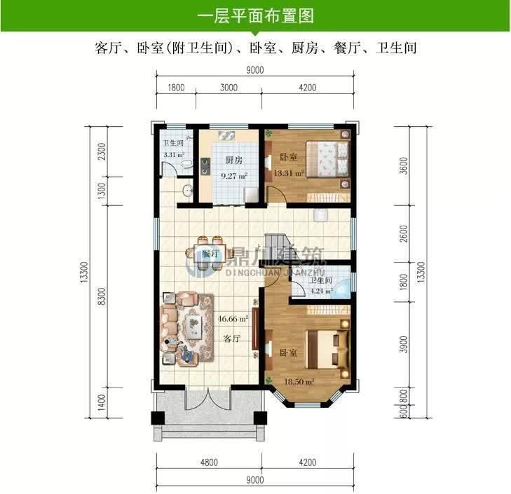 别墅|开间9米，二层农村小别墅，造价27万，在农村很抢手