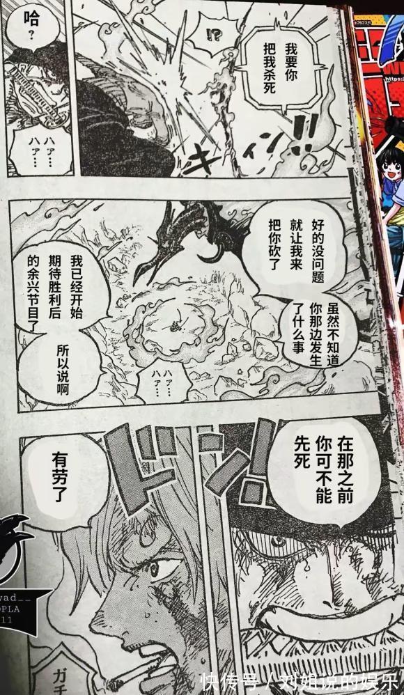 山治|海贼王1031话汉化,四皇大妈变成巨人,山治毁坏战斗服放手一搏