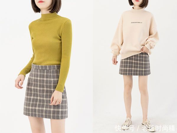 秋冬季毛呢半身裙也能很优雅哦,搭配简单的外套除了时髦还是时髦