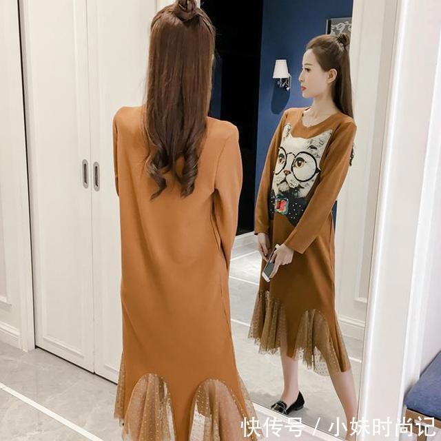 版型 时尚优雅的大码连衣裙,最喜欢第五款,修身显瘦还减龄哦