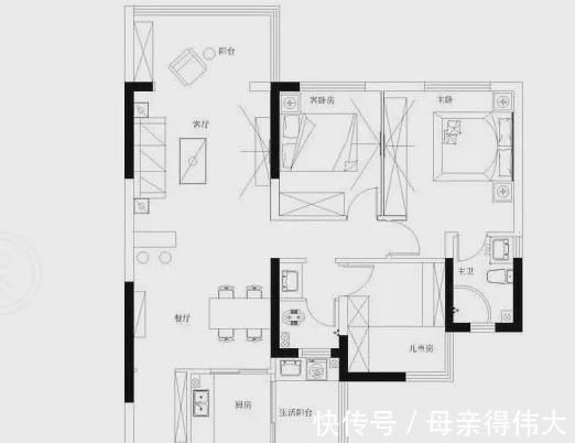 墙面|把阳台改成书房，小家也能住出别墅感，简约装修三居室值得借鉴！