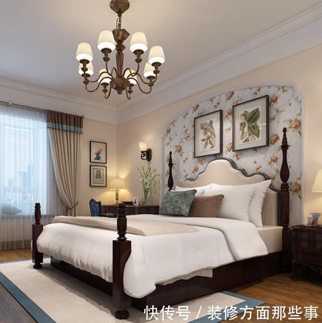 对称|89平新中式三居室,客厅的背景墙有种身处荷塘的感觉