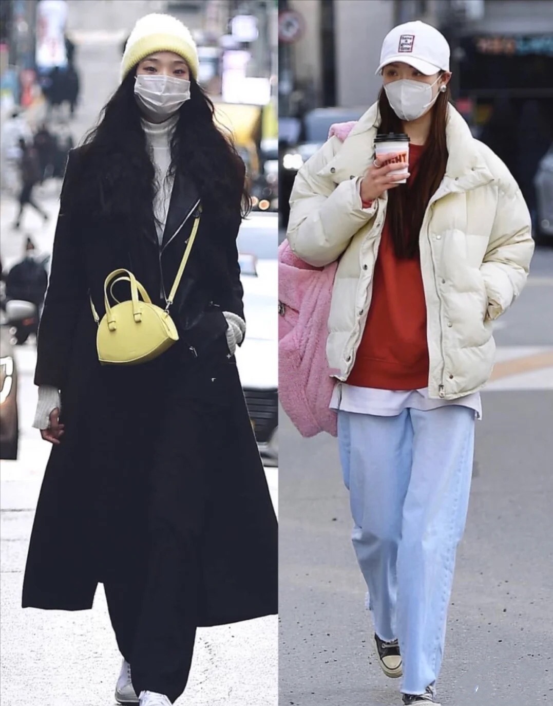 素人|韩国街头素人街拍, 戴着口罩也能感受到时尚感, 衣品超赞!