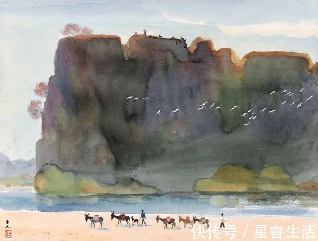 水彩&他被徐悲鸿称为“中国艺术界卓绝天才”,融入水墨意境的水彩,太美好了!