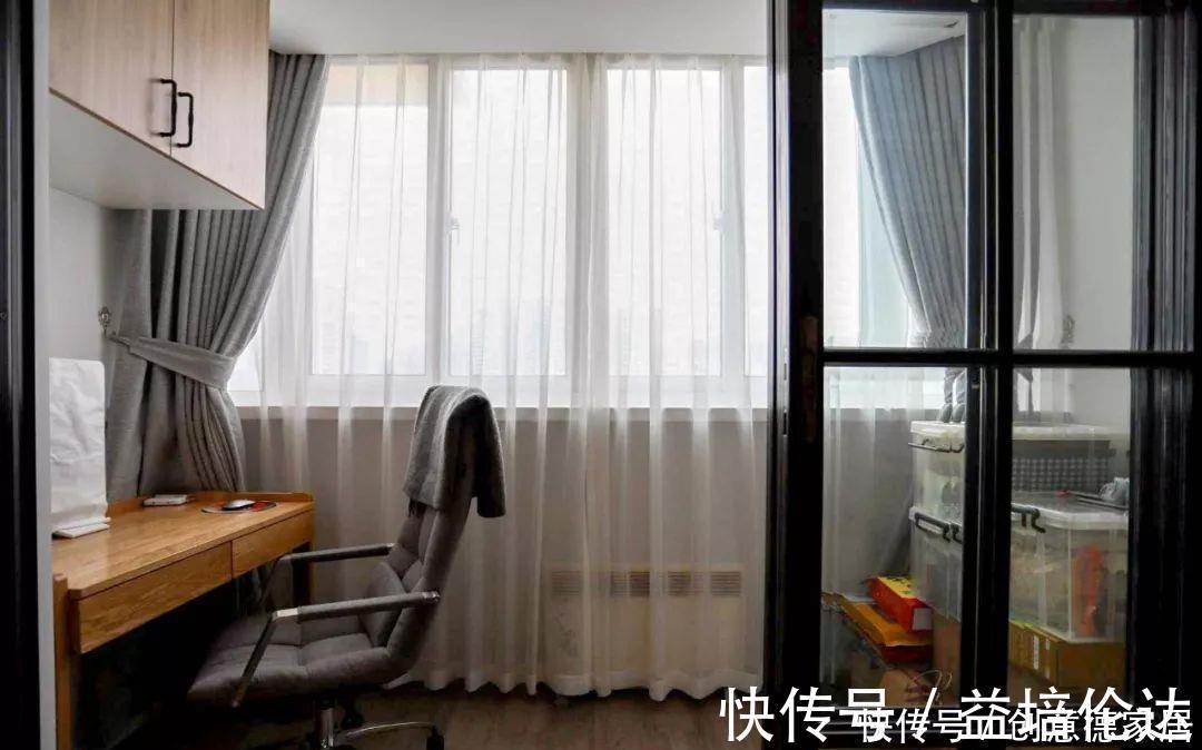 主卧|59㎡小两居,客餐厅合并功能叠加,中岛式厨房收纳满分,超实用!