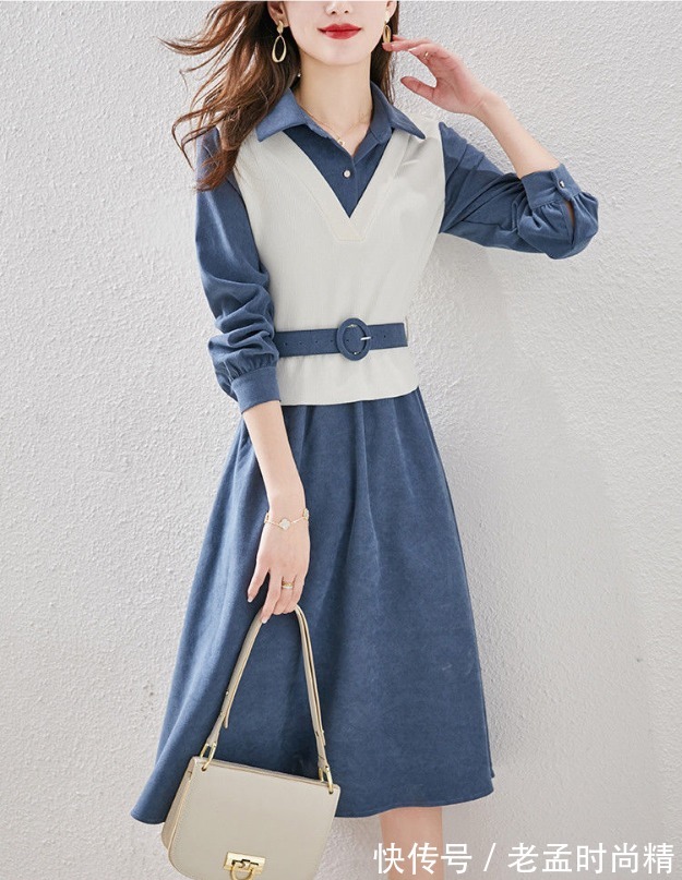 穿搭 春季日常穿搭,“牛仔蓝”连衣裙,展现优雅气质