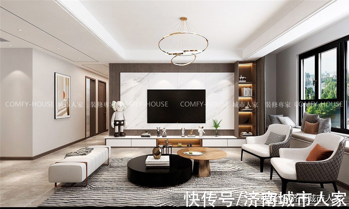 装修|澄波府邸现代轻奢风格装修效果图