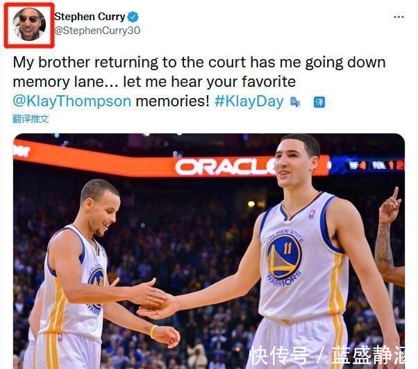 NB热搜第一!克莱回归,库里将18万的头像换克莱照片,NBA官方祝贺!