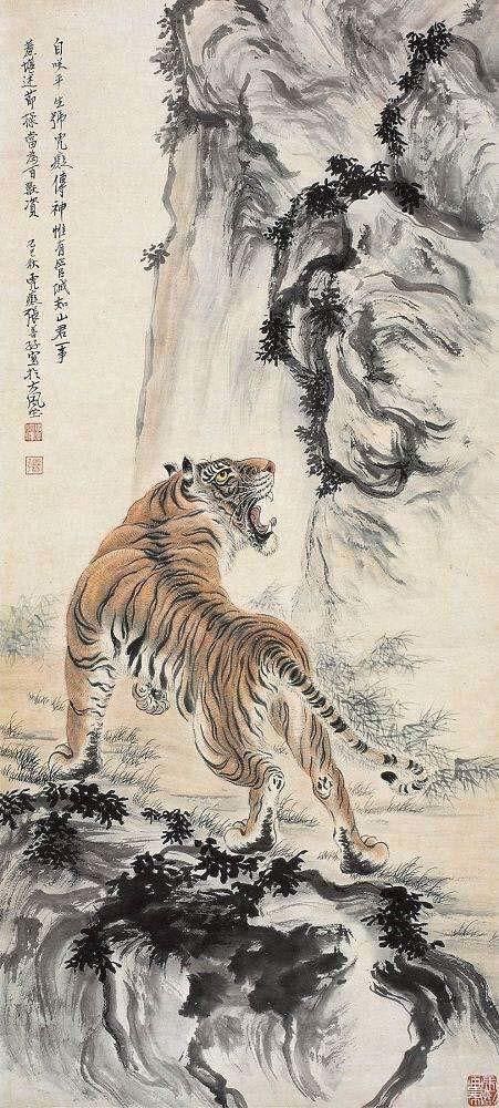  猛虎|虎啸山林——“虎痴”张善孖的猛虎作品欣赏（图）