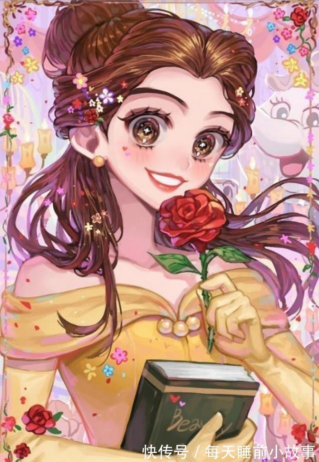 贝儿公主|不同画风的迪士尼公主,艾莎女王范十足,乐佩的眼睛仿佛充满魔力!