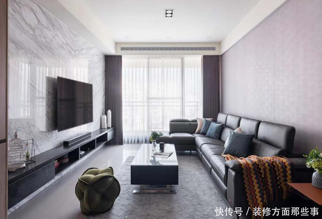 三居室|125平现代风三居室,是男主要的内敛大气有底蕴的房子