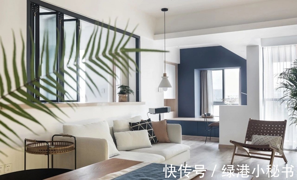 案例|装修案例欣赏：看够了黑白灰？加点普鲁士蓝试试！