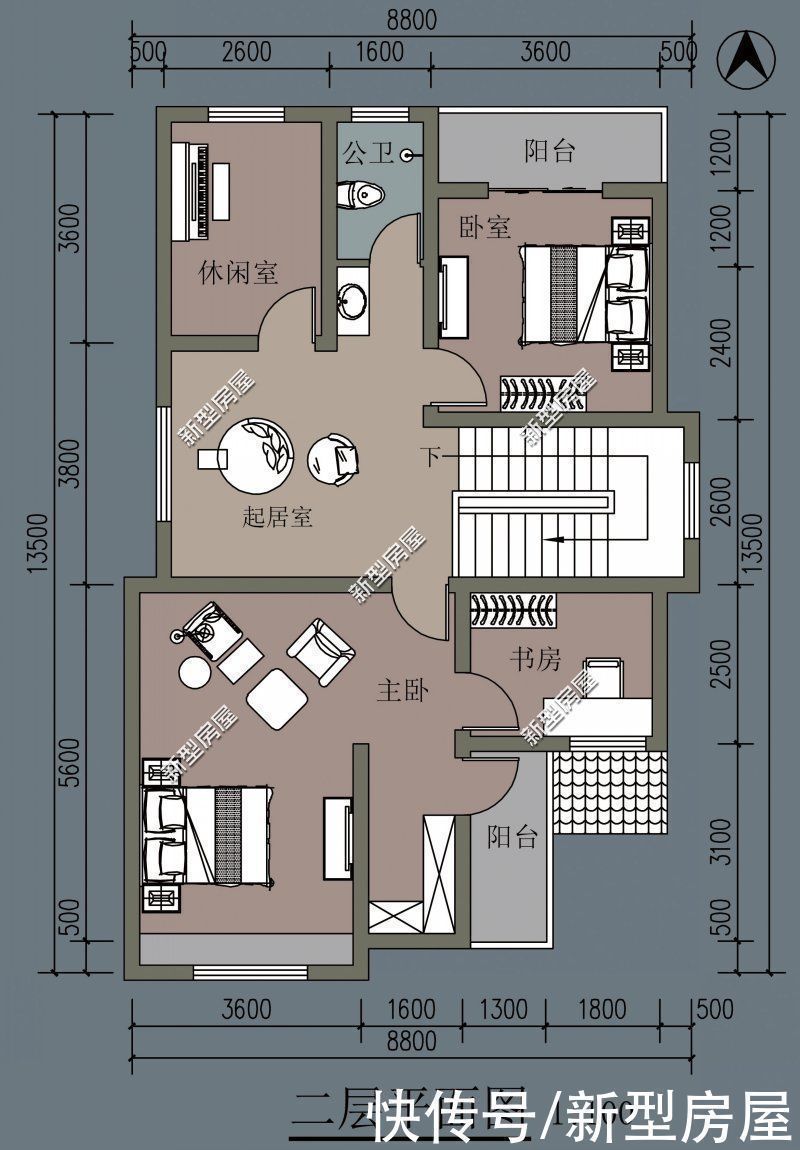 占地面积|农村两层别墅怎么建才好看？推荐这10套图纸，总有一套适合你