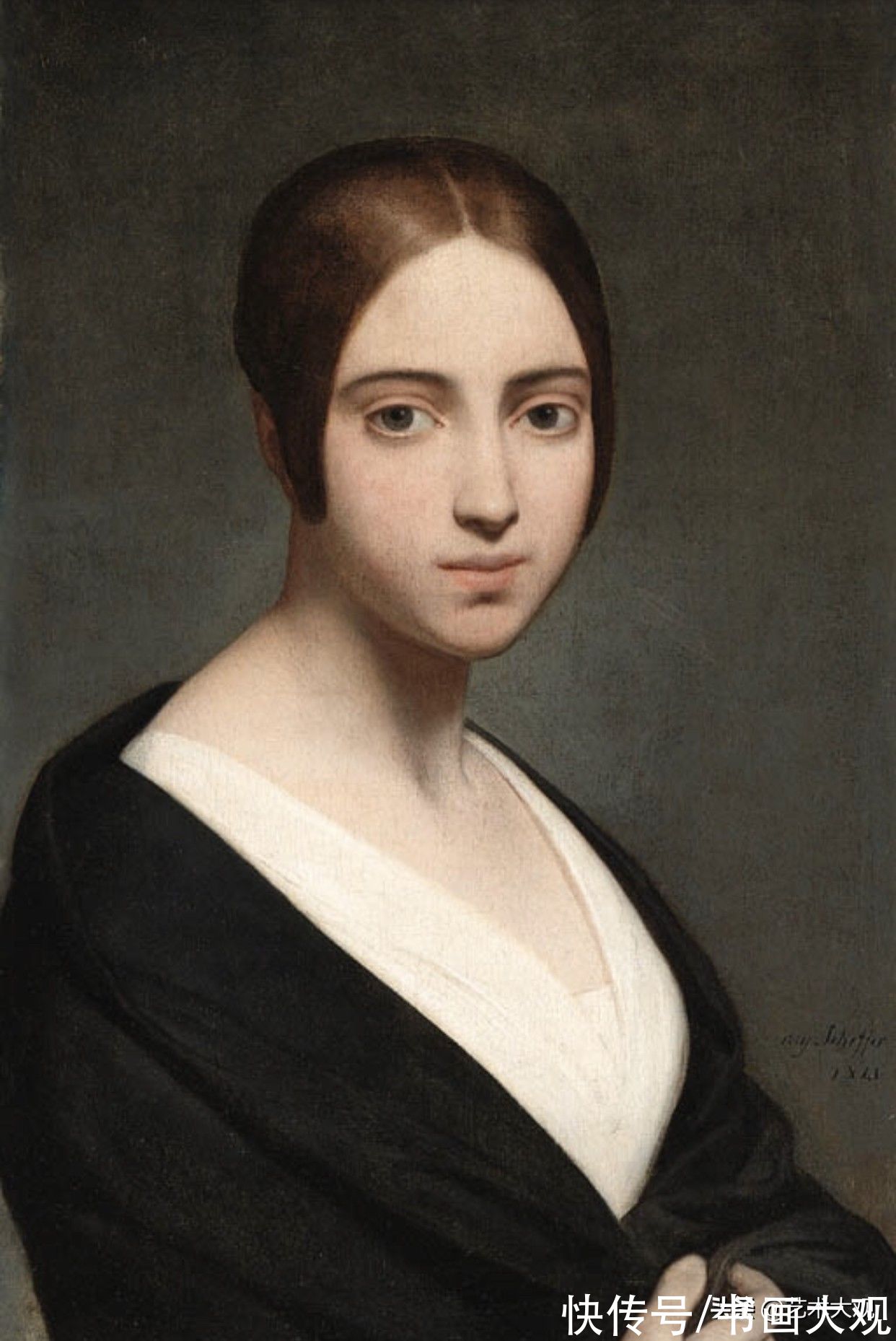 Scheffer@古典雅致女性画像——荷兰学院派画家Scheffer人物肖像油画欣赏