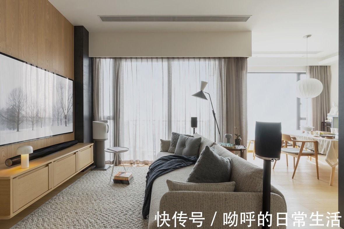 石膏|香港九龙顶层公寓,安静的中性风