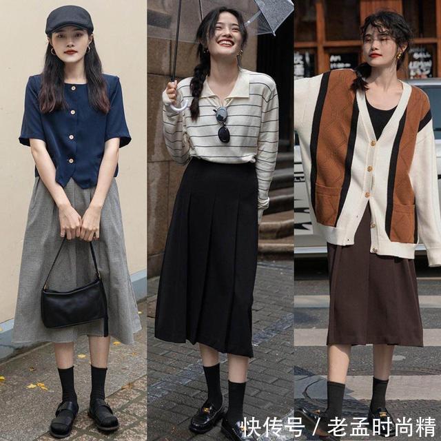 裤装|女人不管高矮胖瘦,都可以放心穿“半身裙”,百搭又好看