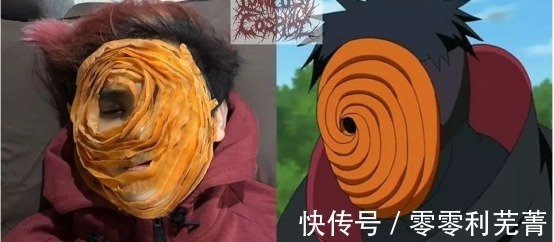 小哥|泰国小哥对火影下手了，这次COS的带土，用橘子皮充当面具！