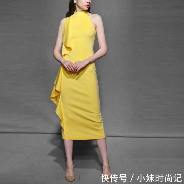 荷叶|洋气时尚的一款美裙,让你轻松穿出高雅贵气