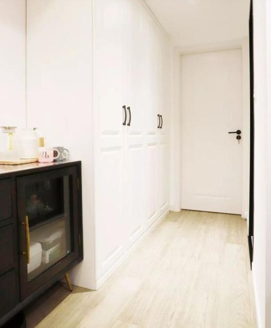 全身镜|90后夫妇58平米的家,全屋都是柜子,每个空间都好喜欢,精致漂亮