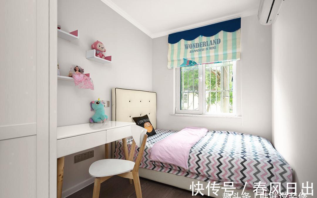 主卧室|四口之家的78㎡新房,总共16万装出小三房,赠送的露台是最大亮点