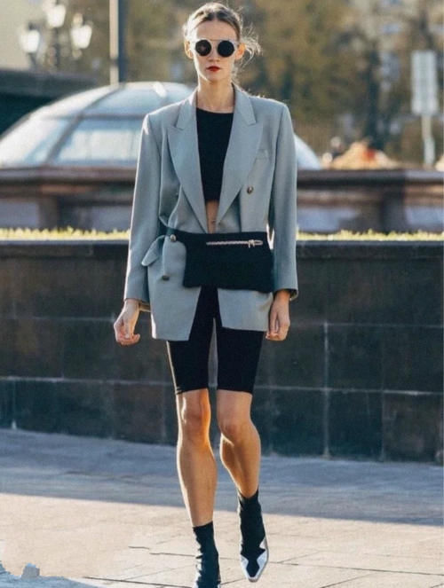 今春火了一种穿法，叫“长衫＋单车裤”，七分高调、三分潮，好美