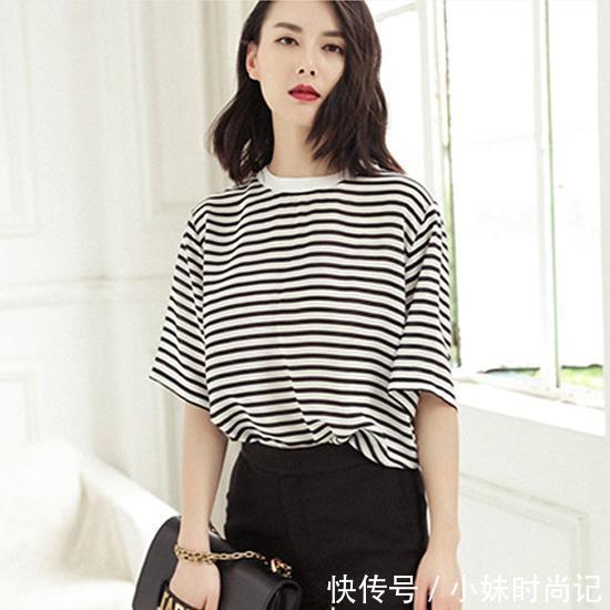宽松 今年最流行大码修身显瘦真丝T恤,穿上快速显白又显高