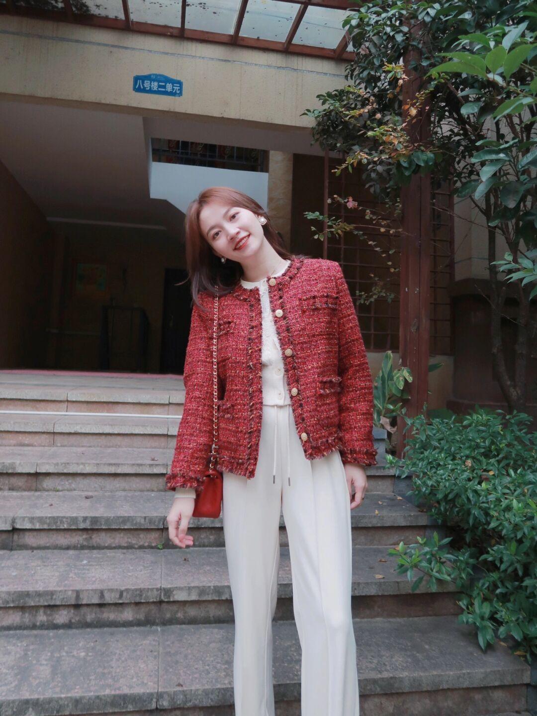 香风|这才是适合普通人的小香风外套,搭配阔腿裤,既有温度又高级洋气