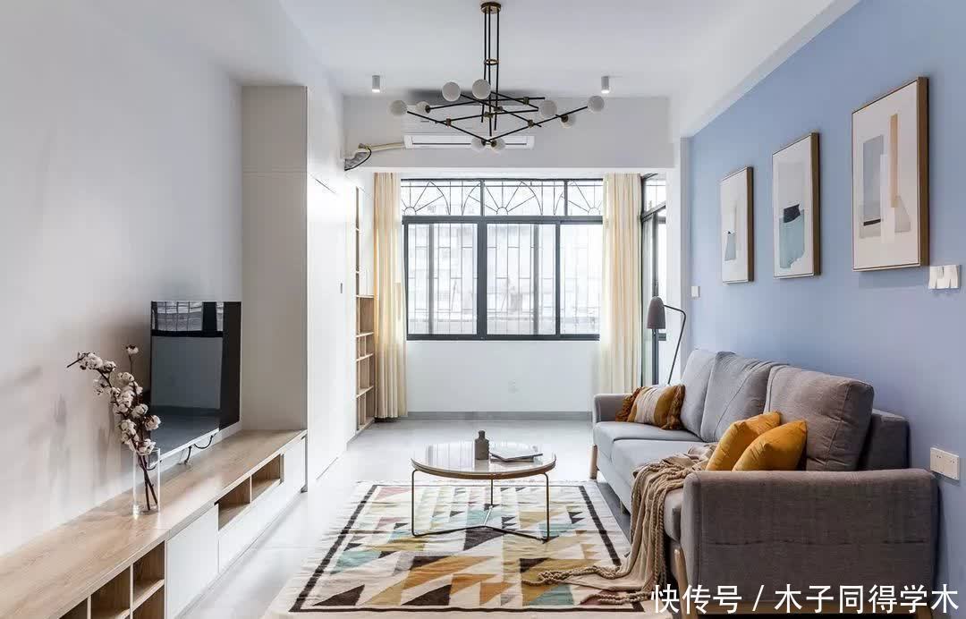 厨房|116㎡三房变四房,厨房+餐厅仅占14㎡,卡座与电视柜连一起