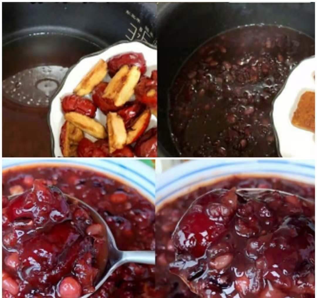 红豆黑米糯|秋冬,补气养血美容粥,暖心暖胃营养好喝,太美味了!