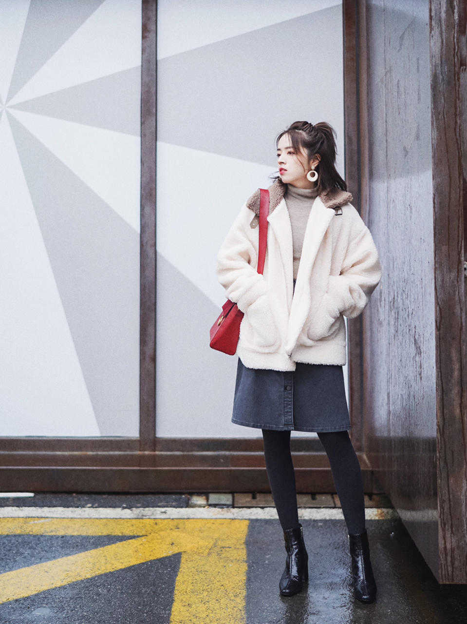 羊羔毛|冬天怕冷的博主都穿羊羔毛外套,时髦保暖有气质