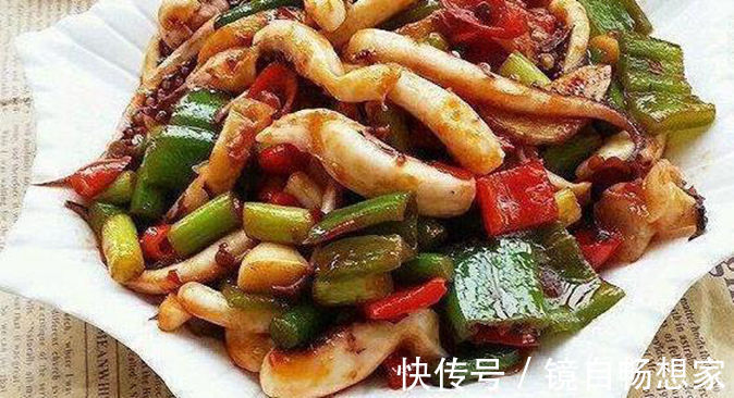 青笋片|美食看看肝腰合炒,凉拌猪腰,爆炒鱿鱼,韭香拐肉的做法