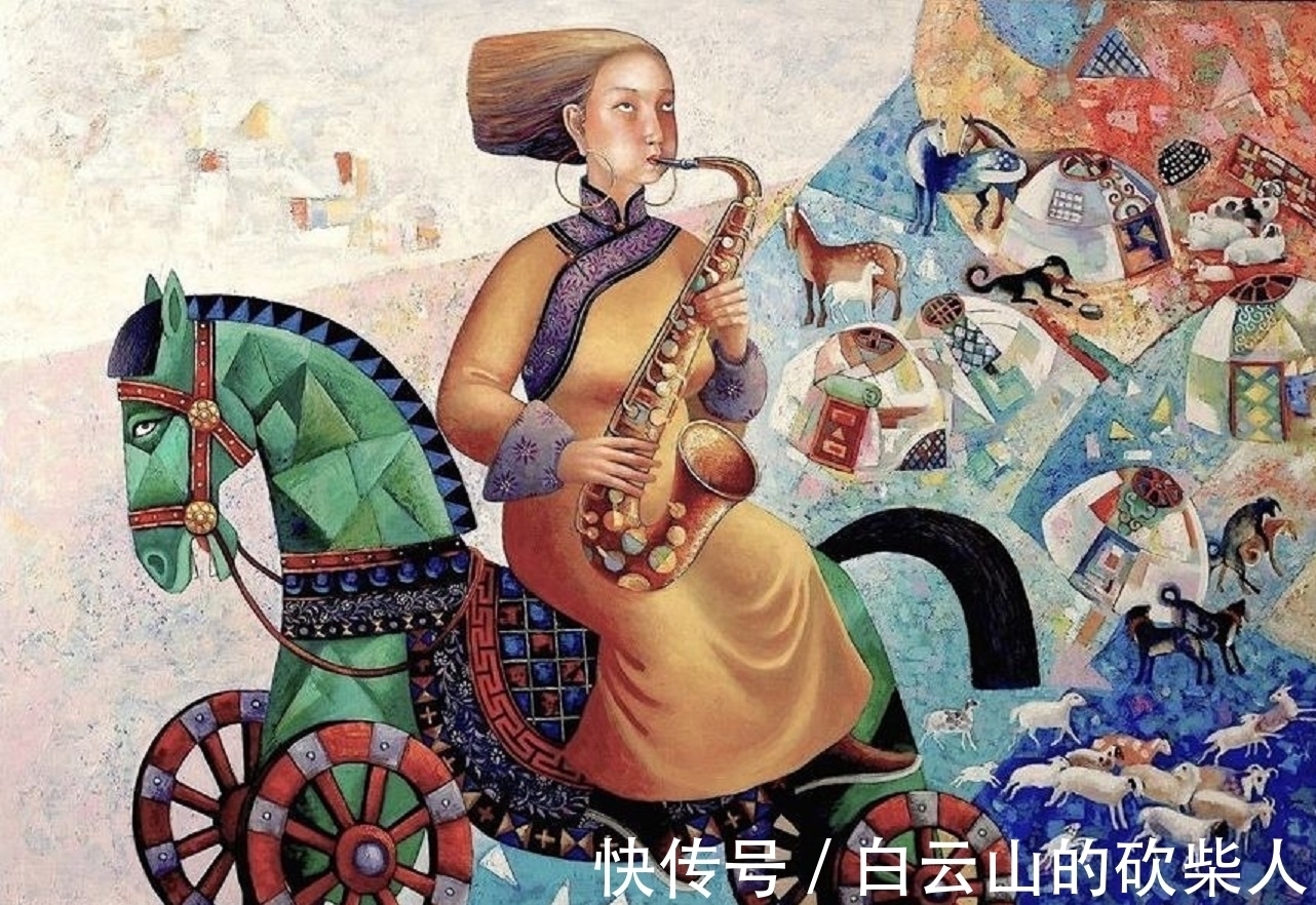 佛教@僧侣出身的艺术家扎亚赛汗·桑布笔下威严而高贵的女性
