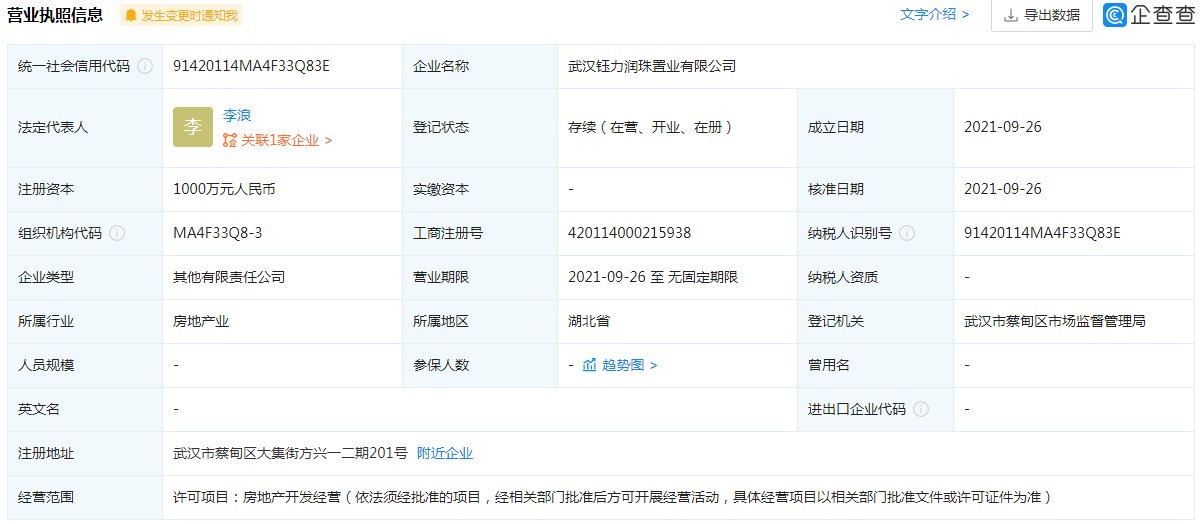 格力|格力在武汉投资成立房地产公司