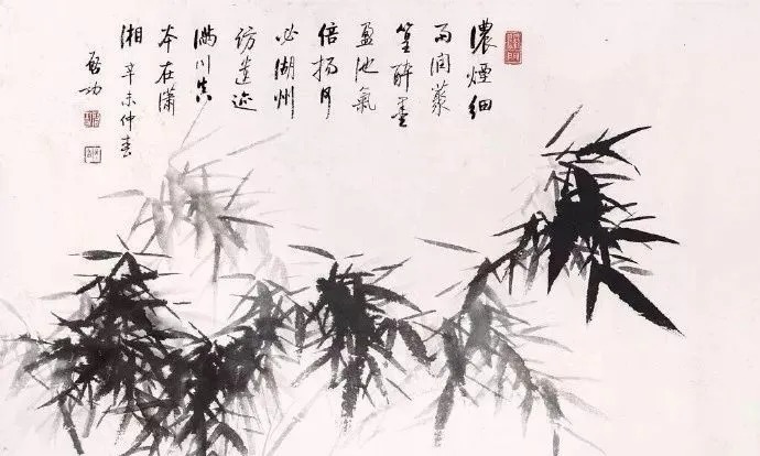 画竹@启功画竹大全，清秀至极！