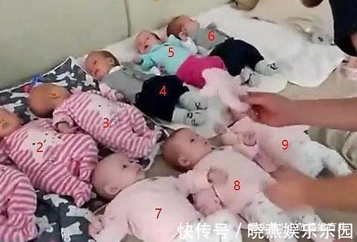 双胞胎姐妹|最累姥姥出现了，三胞胎女儿各生了三胞胎，网友：9个宝宝，酸了