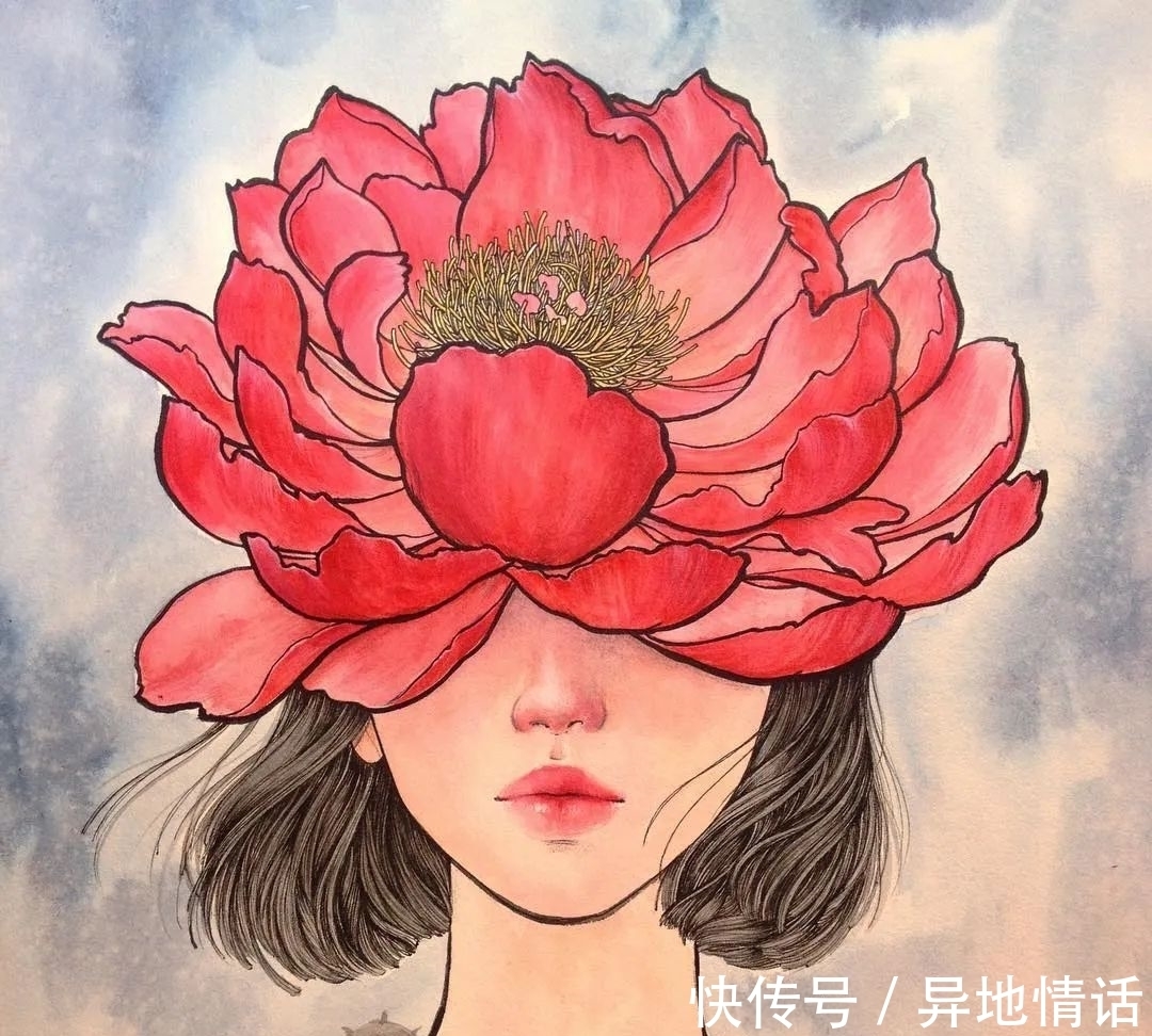 斯特拉·伊姆·赫特伯格@她手绘插画女孩,独特的气质,比任何头像壁纸还美