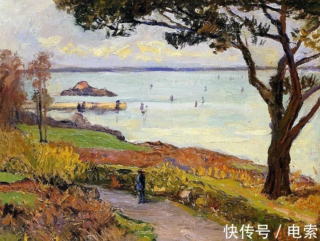 风景@他是法国著名印象派画家,风景油画集合众家之技法,然后自成一格