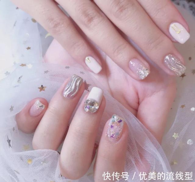 银色|5款水波纹美甲,做这条街上最靓的小仙女,赶紧做起来