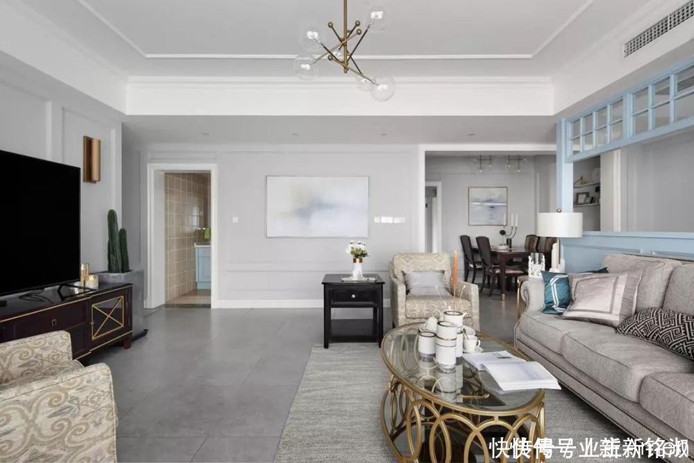 大房型想设计美式轻奢风格，187平的大平层这样设计，优雅高品质