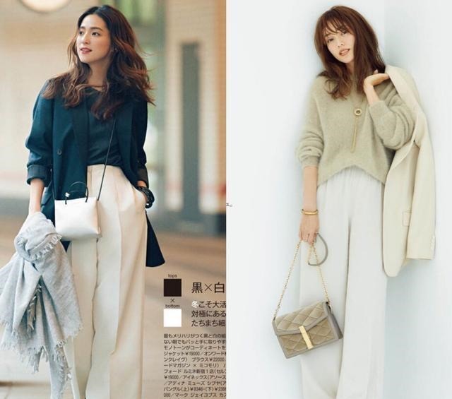 上衣 一条白色裤子，让秋冬穿搭变“轻盈”！