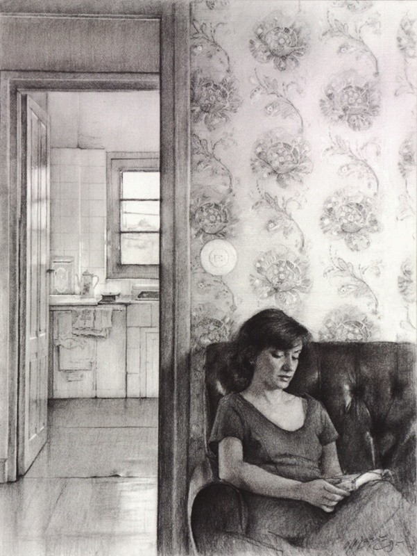 素描&唯美写实的素描,西班牙艺术家Miguel Angel Oyarbid笔下的树