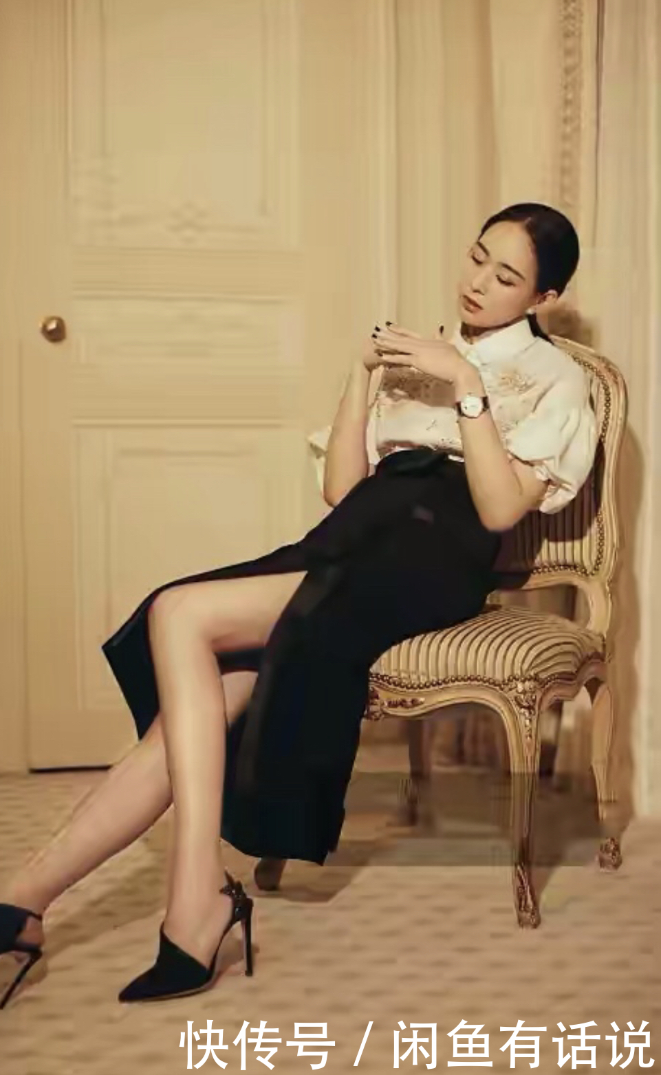 气场|张钧甯有钱任性，穿1万6的衬衫配8万开叉裤，气场比原版超模强大