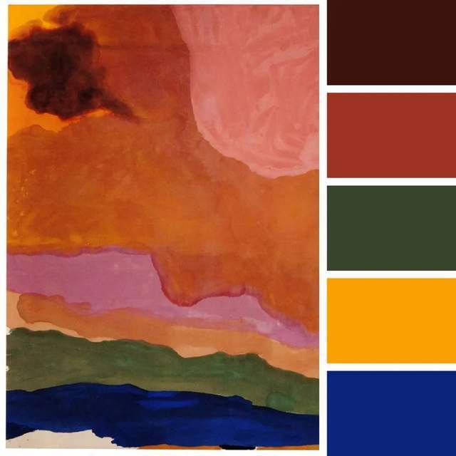 奥基夫|使用自然灵感调色板的 4 位大师级艺术家：莫奈、梵高、弗兰肯塔勒、奥基夫！