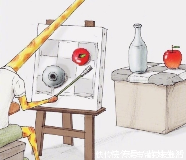 毕业照|画师笔下“长颈鹿的烦恼”,拍照难以露脸,绘画容易变成俯视图